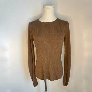 Rag Bone Audrina Ribbed Wool Blend Long Sleeve Shirt/Sweater